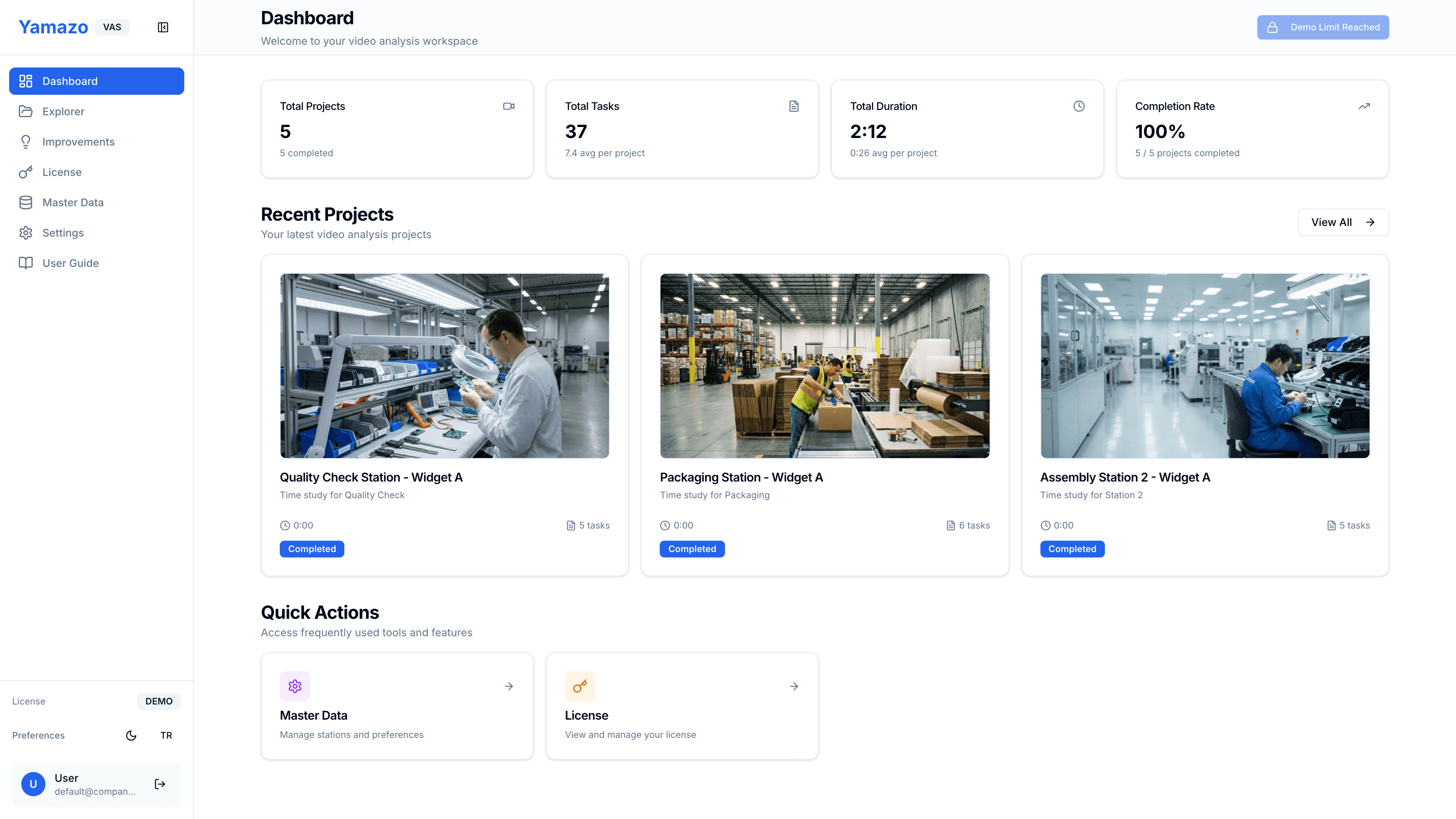 Yamazo VAS Dashboard